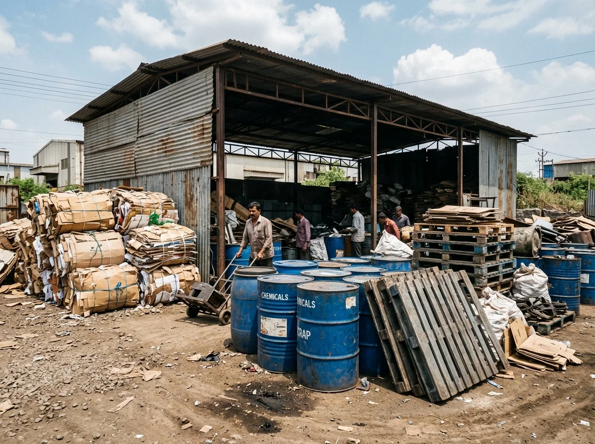 Factory yard deep cleaning and waste clearance